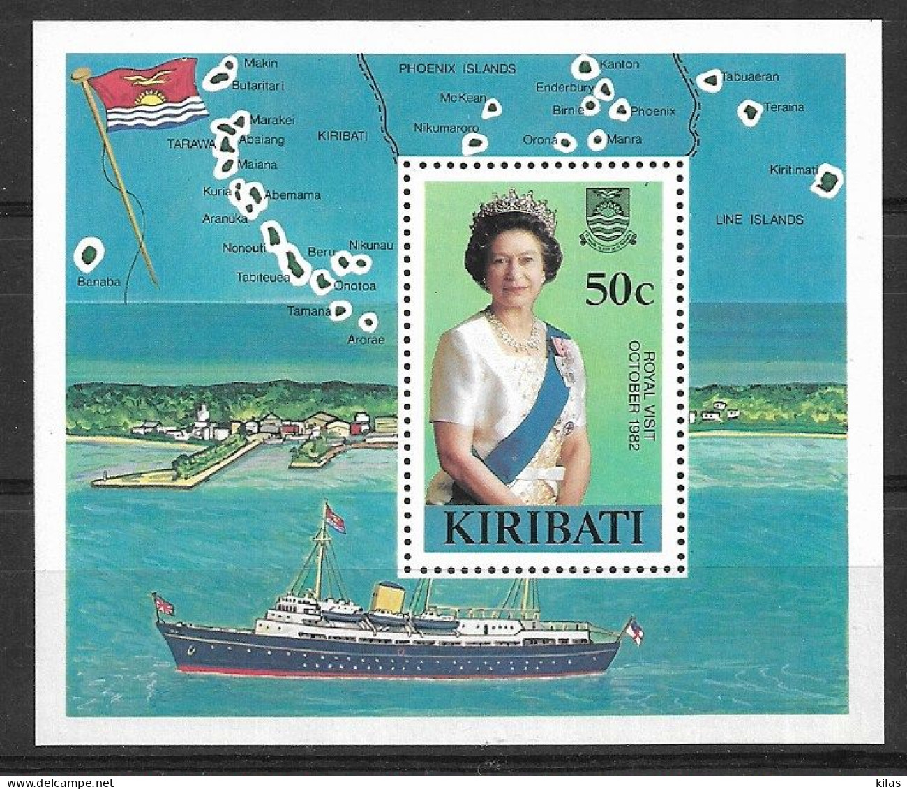 KIRIBATI 1982 ROYAL VISIT MNH - Kiribati (1979-...)