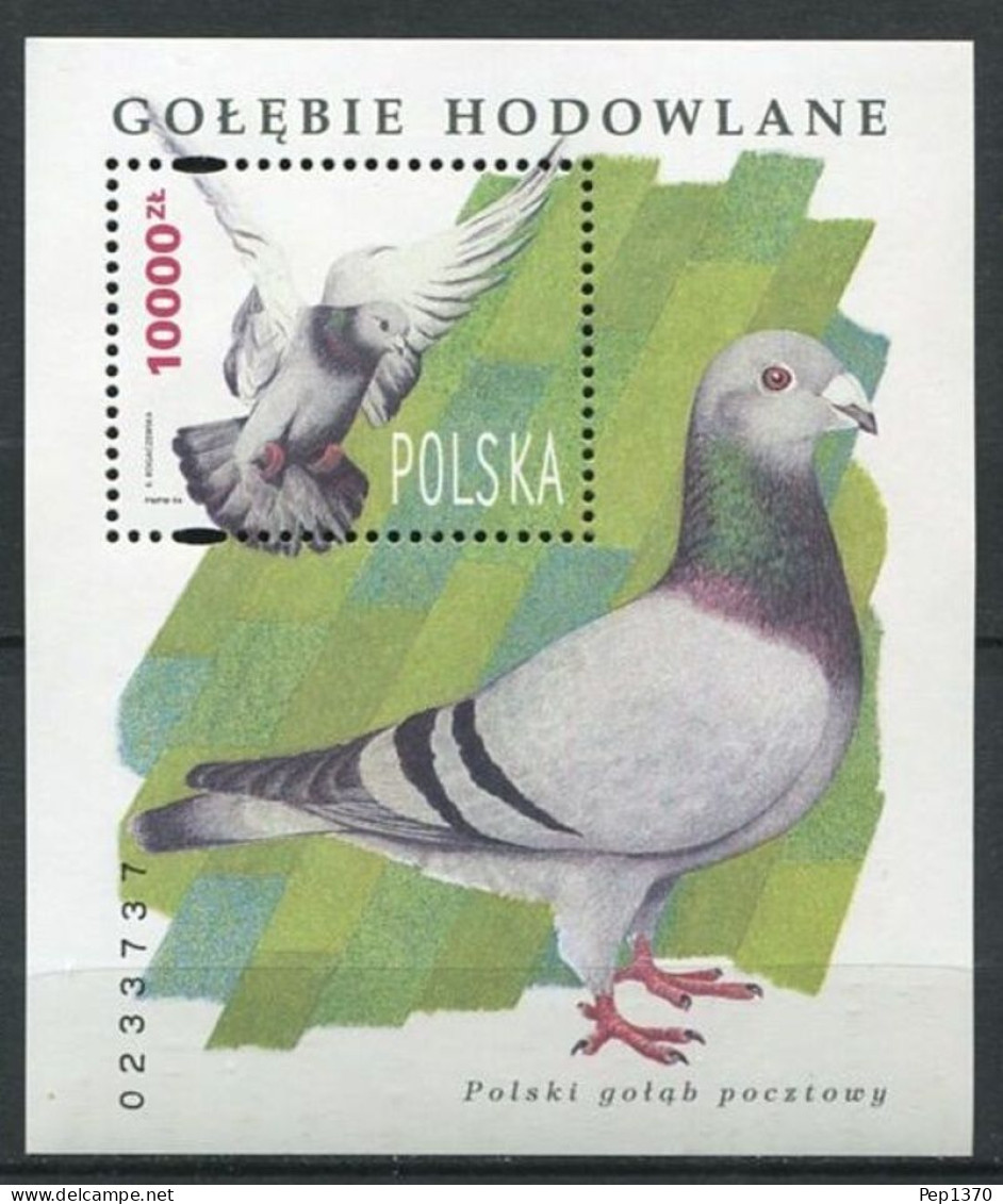 POLONIA 1992 - AVES - PAJAROS - PALOMA - YVERT HB-136** - Unused Stamps