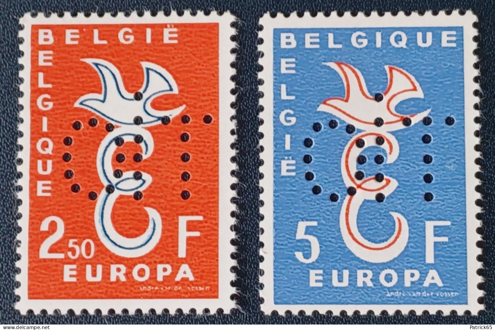 Belgie 1959 Prive Uitgave Obp.Pr.133/134 Perforatie OIT - MNH-Postfris - Privées & Locales [PR & LO]