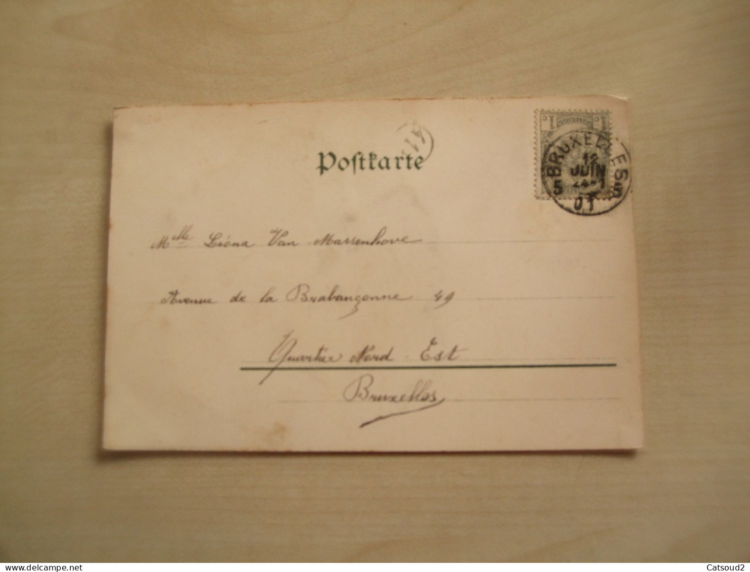 Carte Postale Ancienne 1901 Style Belle époque VISAGE DANS COQUELICOT - Fiori