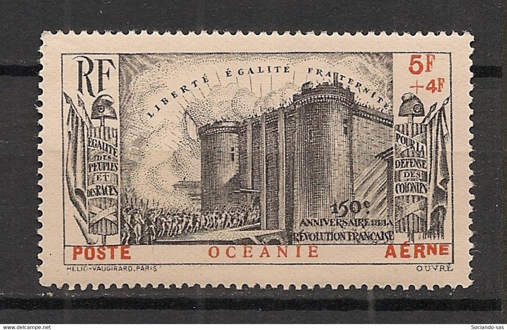 OCEANIE - 1939 - Poste Aérienne PA N°YT. 2 - Révolution - Neuf Luxe ** / MNH / Postfrisch - Airmail