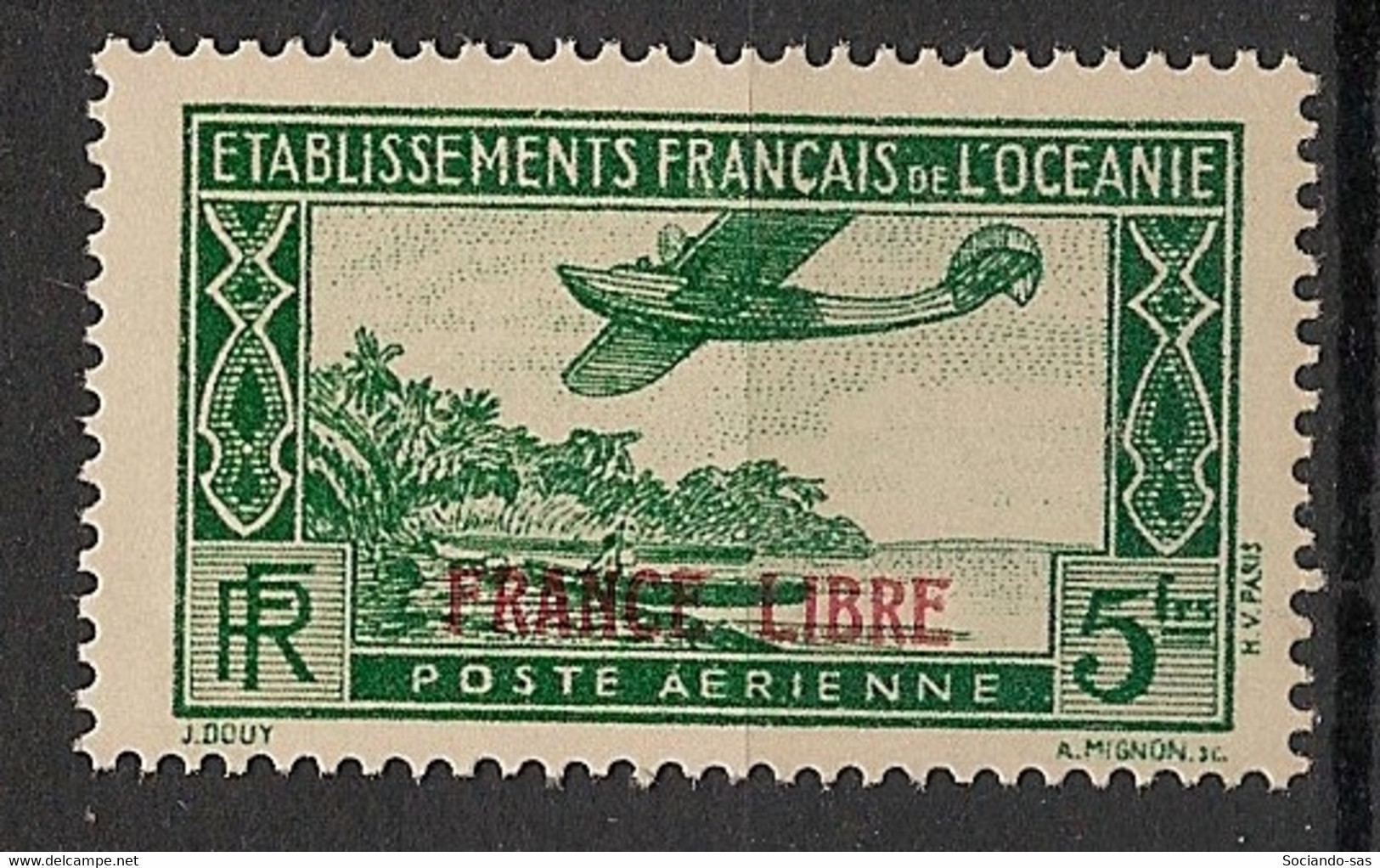 OCEANIE - 1941 - Poste Aérienne PA N°YT. 3 - France Libre - Neuf * / MH VF - Airmail