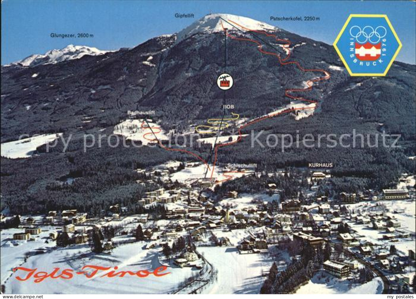 72500331 Igls Tirol Skipistenkarte Patscherkofel Innsbruck - Other & Unclassified