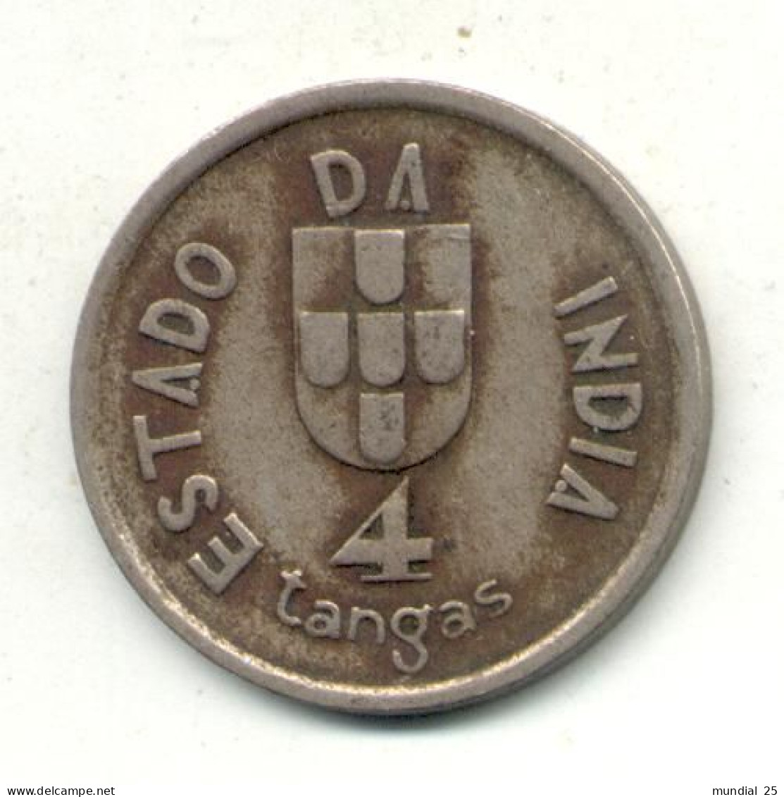 INDIA PORTUGUESE 4 TANGAS 1934 - Inde