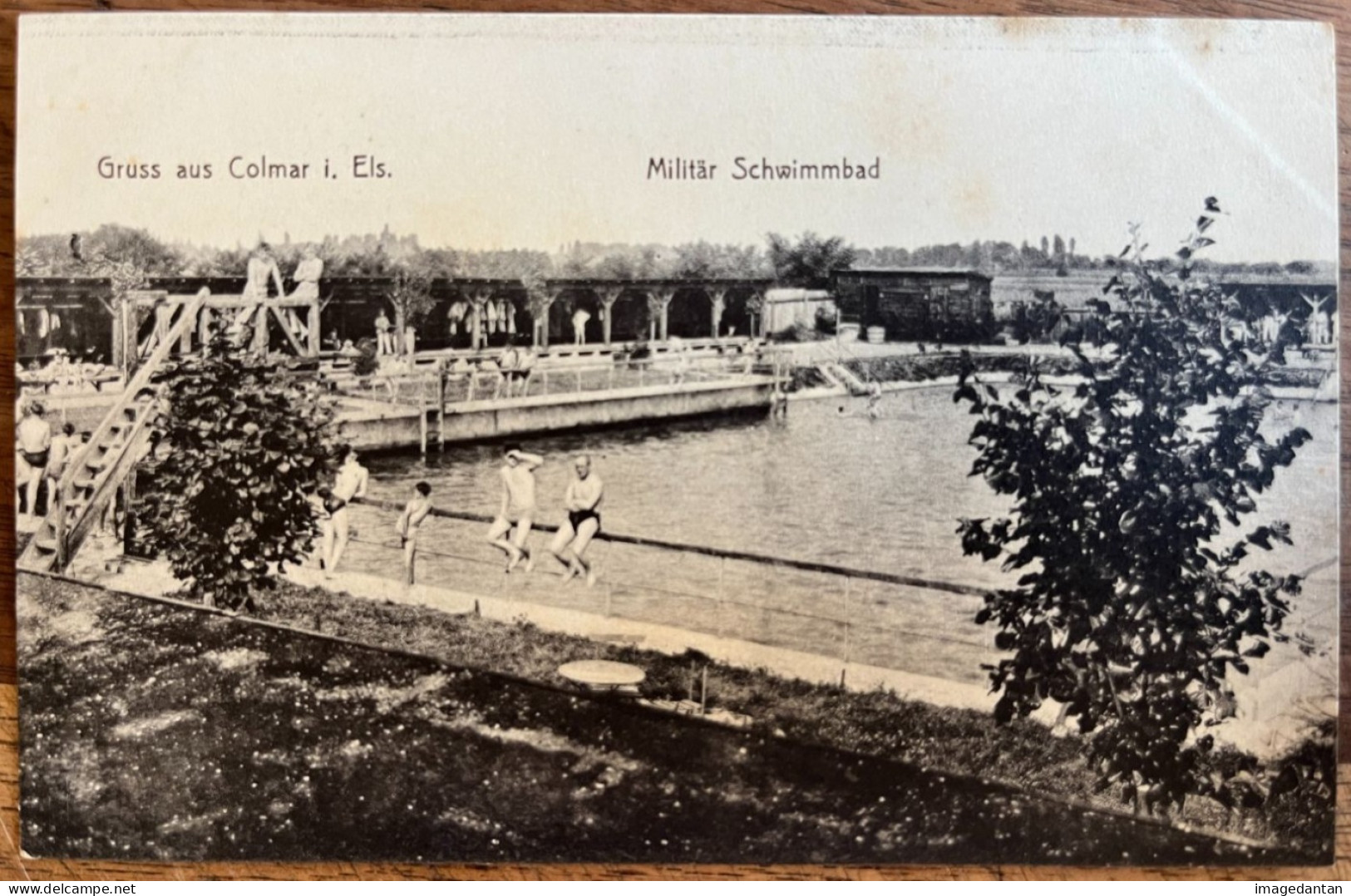 Gruss Aus Colmar I. Els. - Militär Schwimmbad - Verlag Photogr. Atelier Victoria, Colmar I. Els. - Piscine Militaire - Colmar