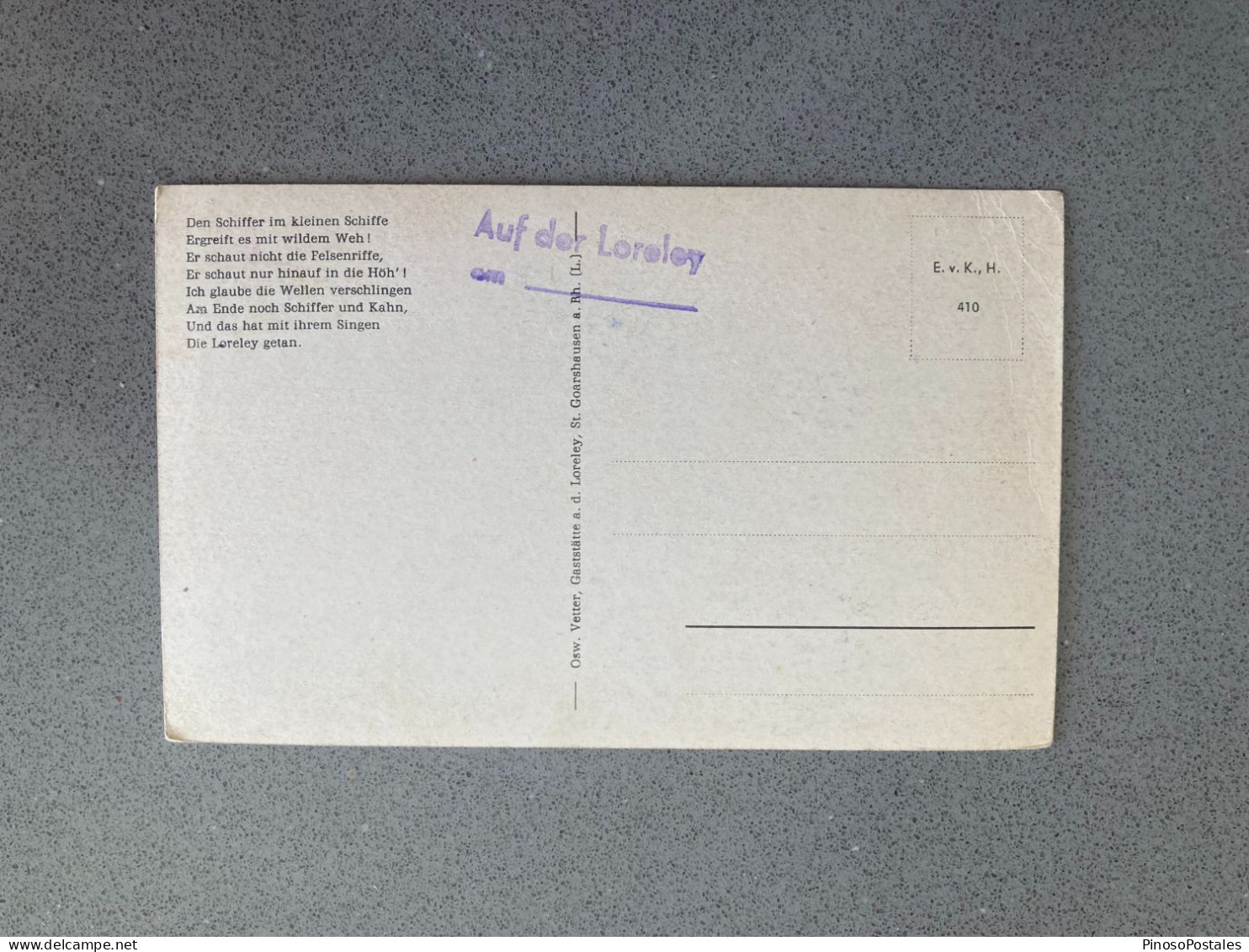Die Loreley Carte Postale Postcard - Altri & Non Classificati