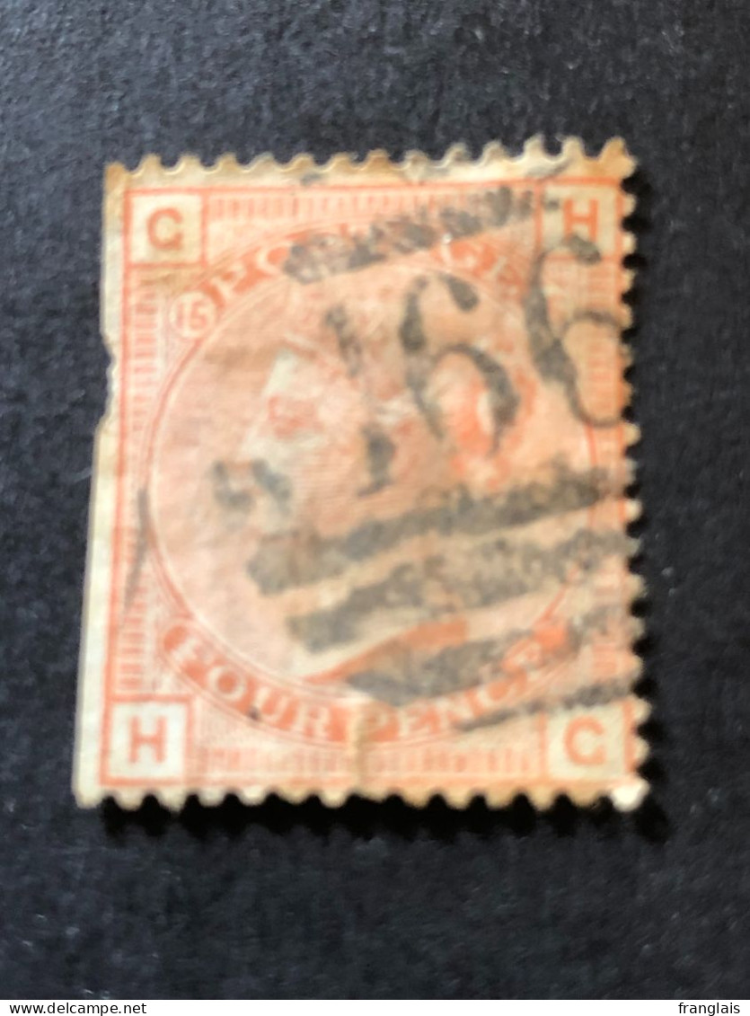 GB  SG 152  4d Vermilion Plate 15   CV £525 - Used Stamps