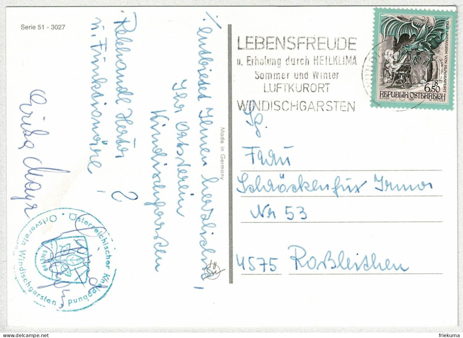 Oesterreich / Austria, Postkarte Windischgarsten - Rossleithen, Lebensfreude, Erholung, Heilklima, Luftkurort - Other & Unclassified