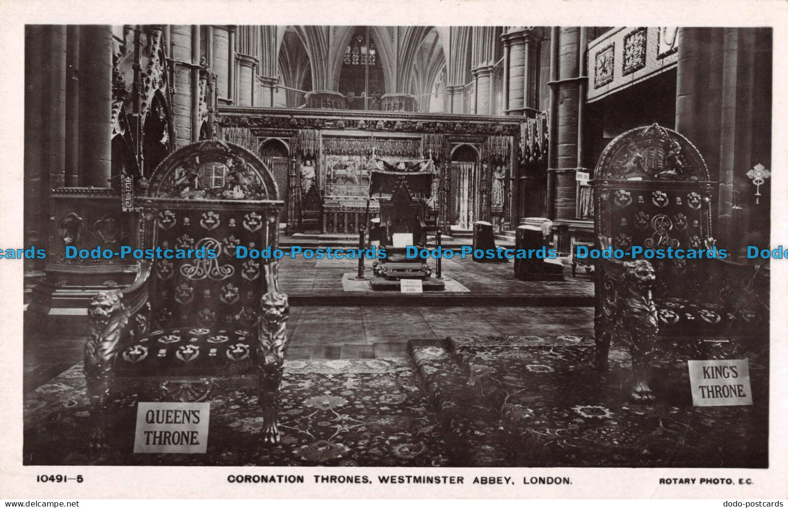 R097931 Coronation Thrones. Westminster Abbey. London. Rotary - Other & Unclassified
