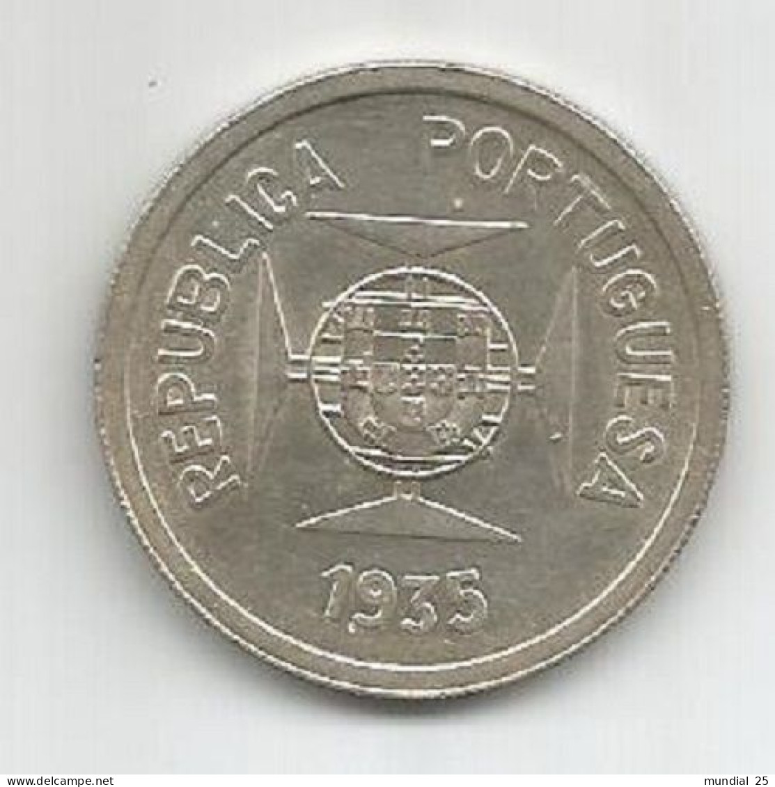 INDIA PORTUGUESE 1 RUPIA 1935 SILVER - Indien