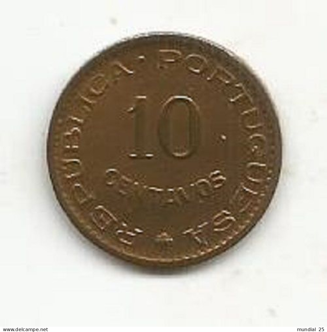 INDIA PORTUGUESE 10 CENTAVOS 1958 (WITH VARNISH) - Indien