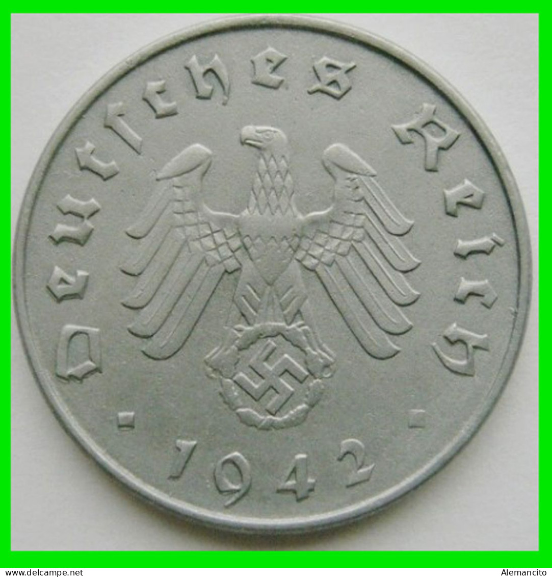 ALEMANIA - GERMANY SERIE DE 7 MONEDAS DE 10 REICHSPFNNIG TERCER REICHS ( AÑO 1942 CECAS - A - B -D - E - F - G - J ) - 10 Reichspfennig