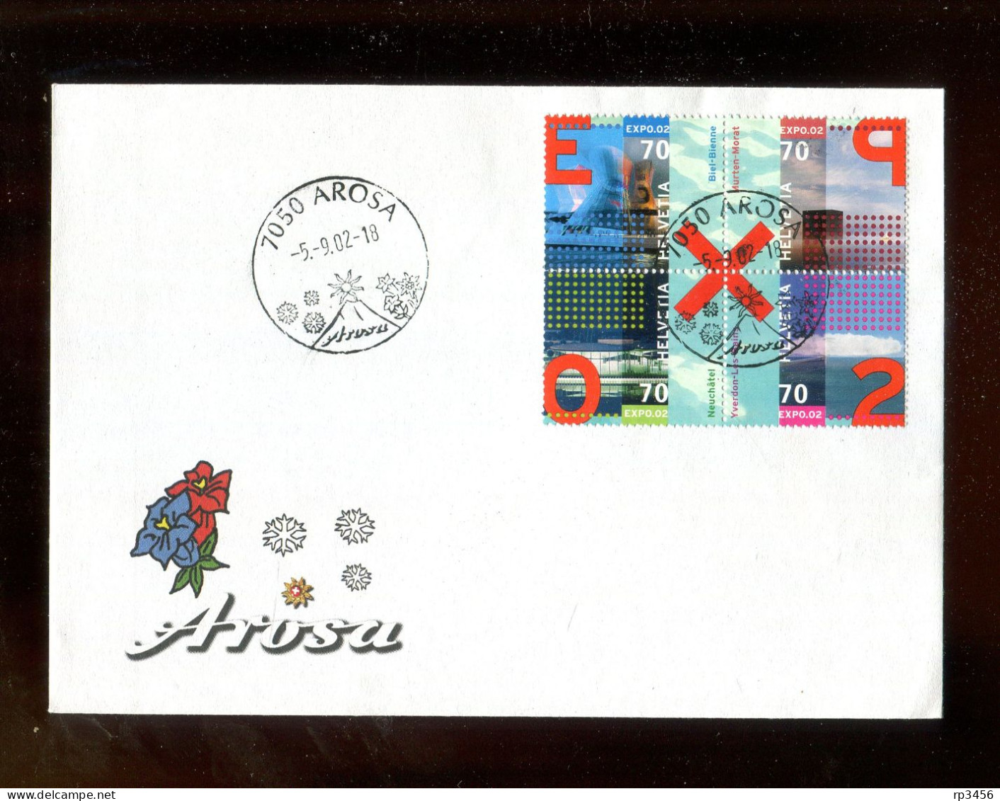 "SCHWEIZ" 2002, Mi. 1785-1788 "EXPO" Zusammendruck-4er-Block FDC (R2034) - FDC