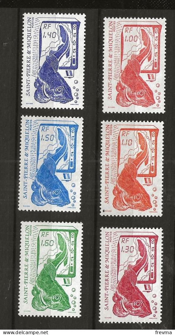 Timbre Saint Pierre Et Miquelon Neuf ** 472-473-480-481-491-492 - Unused Stamps