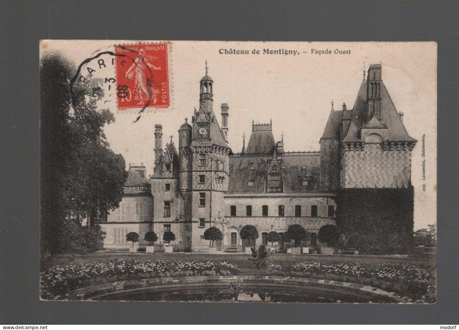 CPA - 28 - Château De Montigny - Façade Ouest - Circulée En 1908 - Montigny-le-Gannelon