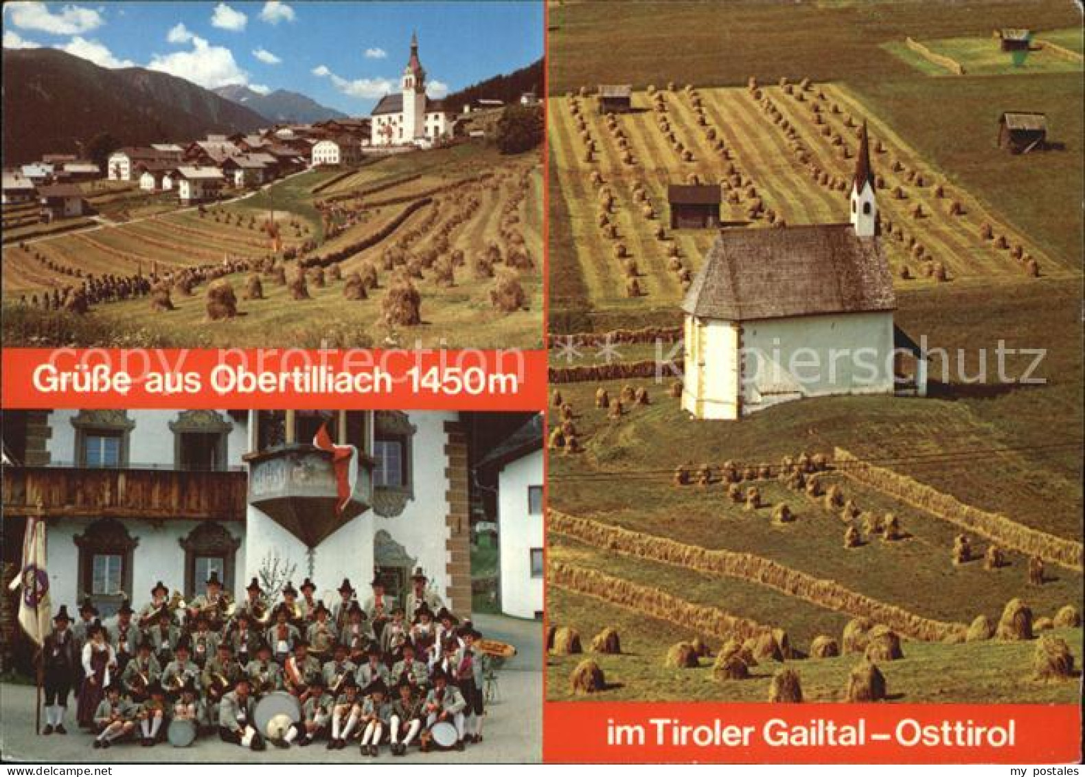 72499425 Obertilliach Trachtengruppe Kirche Teilansicht Obertilliach - Sonstige & Ohne Zuordnung