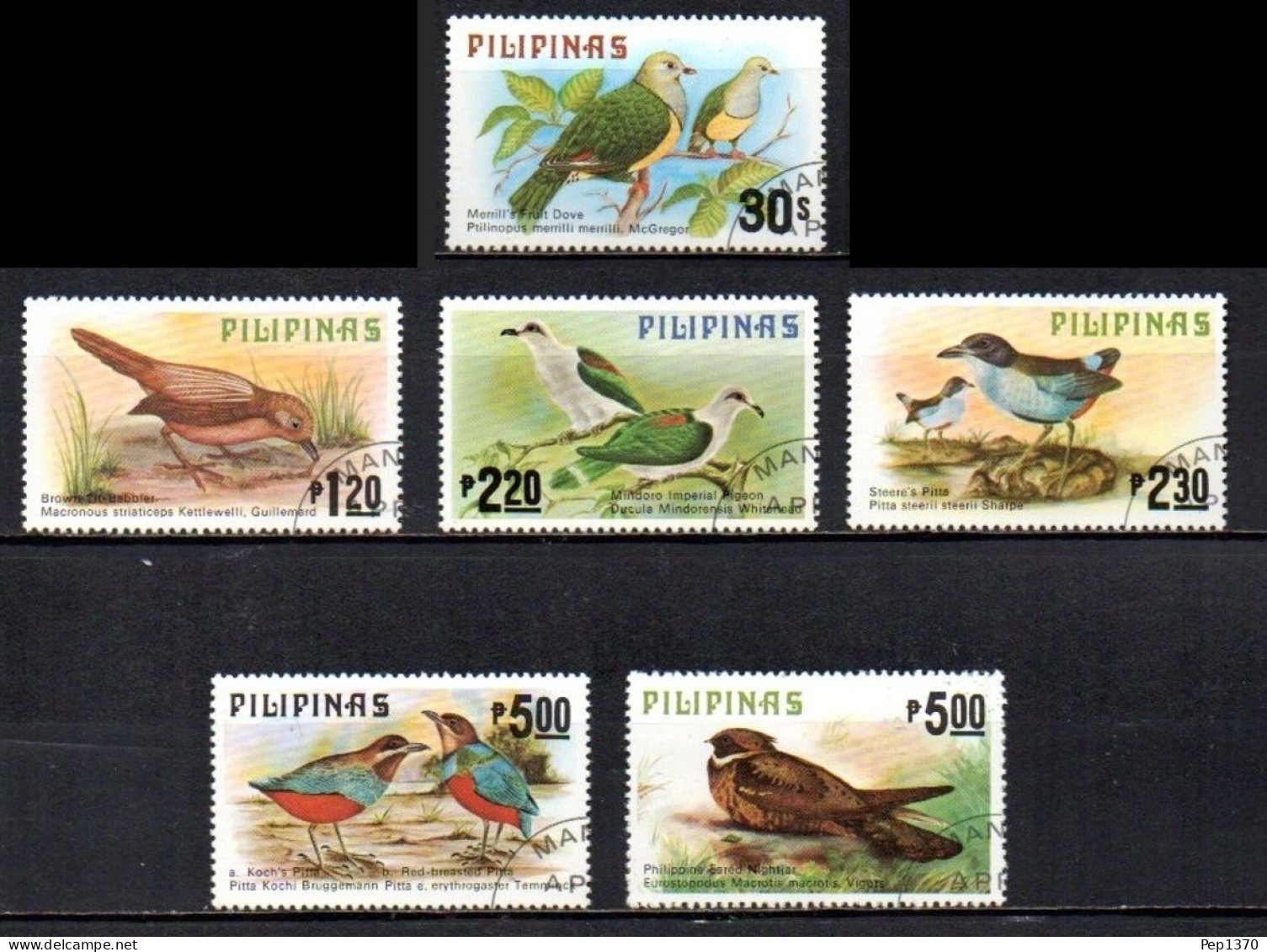 FILIPINAS 1979 - AVES - PAJAROS - YVERT 1110/1115** SPECIMEN - Sonstige & Ohne Zuordnung
