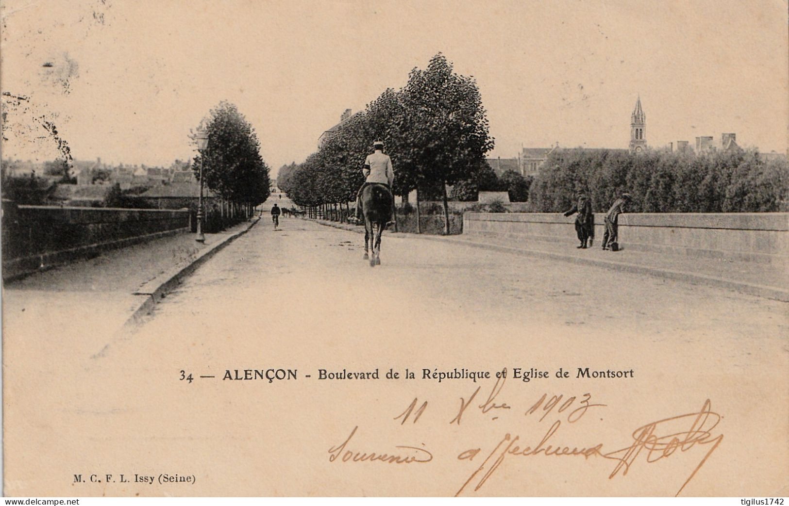 Alençon Boulevard De La République Et Eglise De Montsort - Alencon