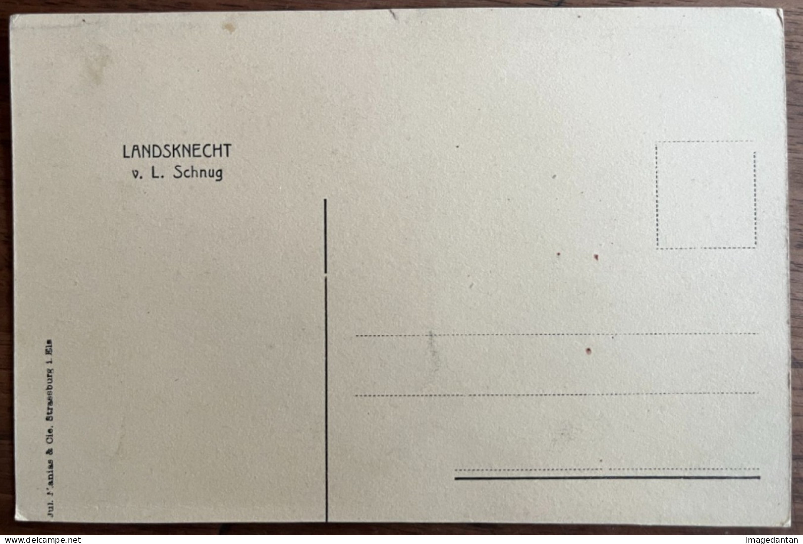 Léo Schnug - Rare - Le Landknecht - Jul. Manias & Cie, Strassburg - Altri & Non Classificati