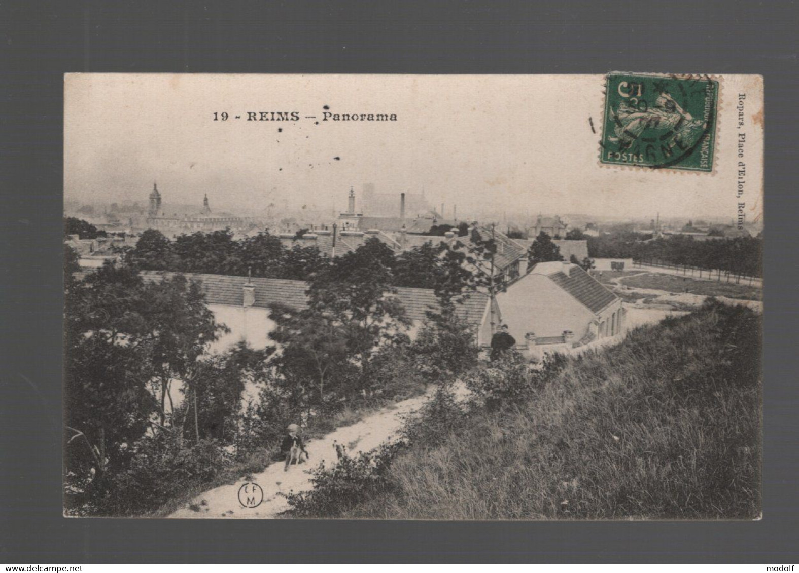 CPA - 51 - N°19 - Reims - Panorama - Petite Animation - Circulée En 1907 - Reims