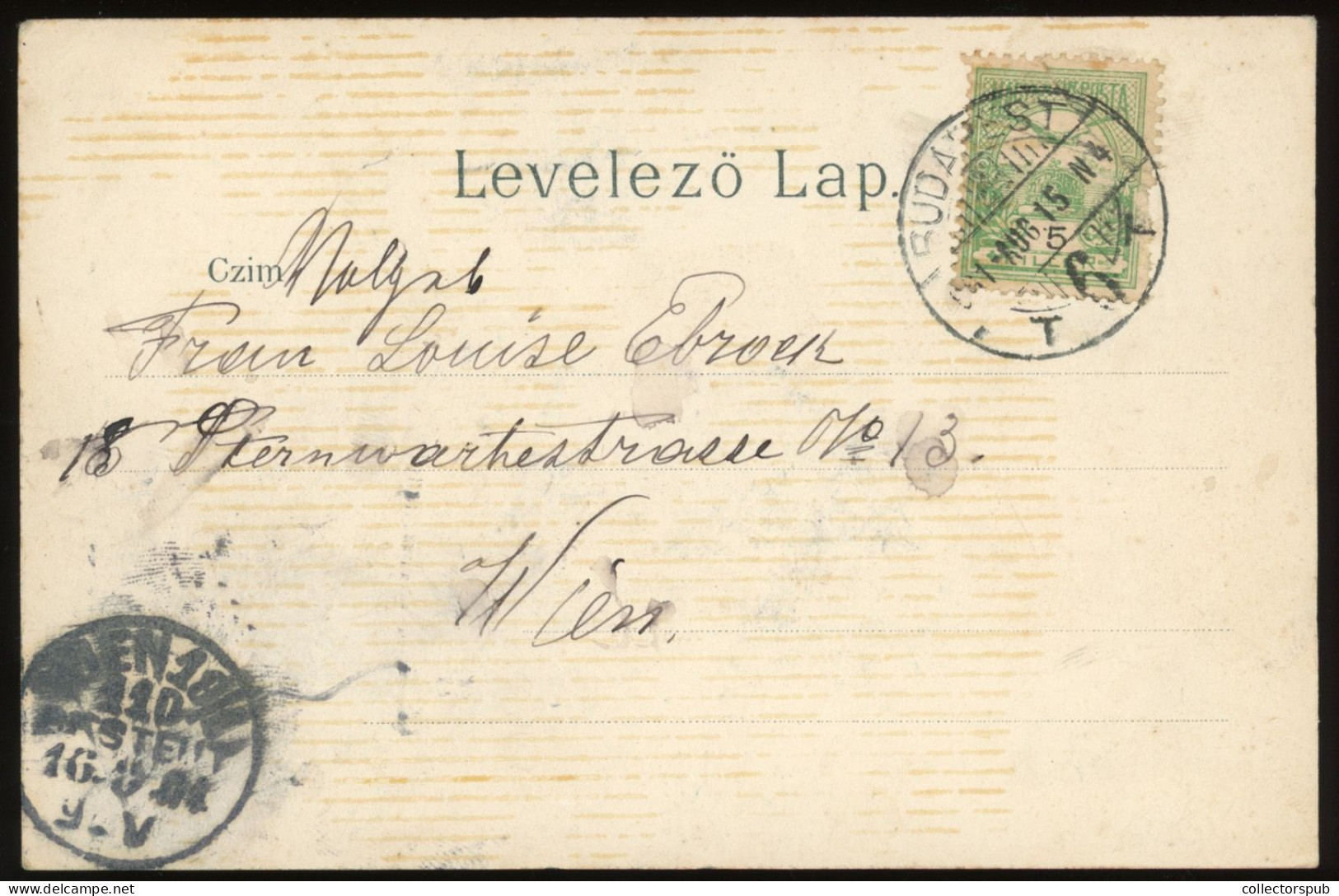 HUNGARY BUDAPEST Litho Postcard 1901 - Hongrie