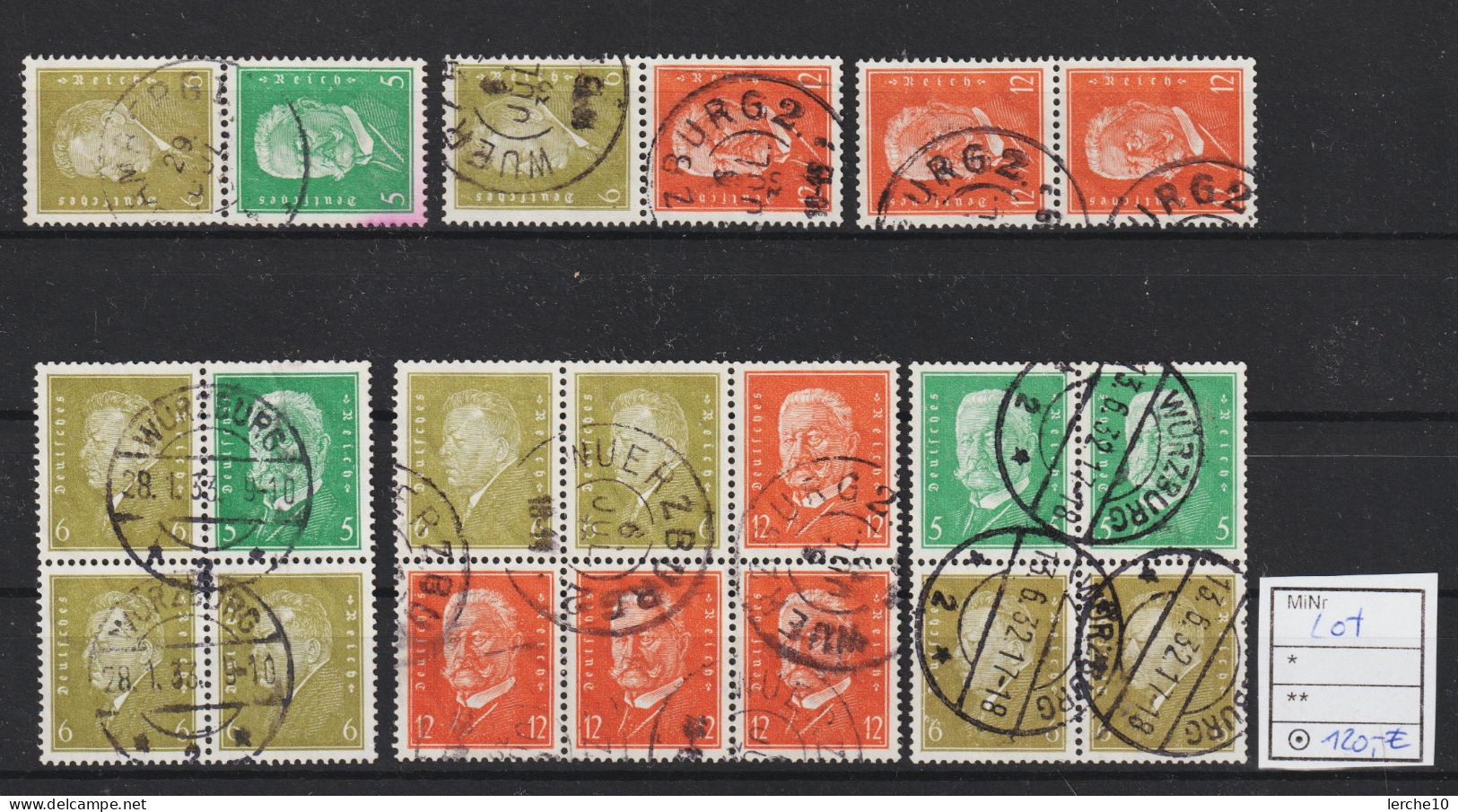 Ebert, Hindenburg ZD Gestempelt (0421) - Used Stamps