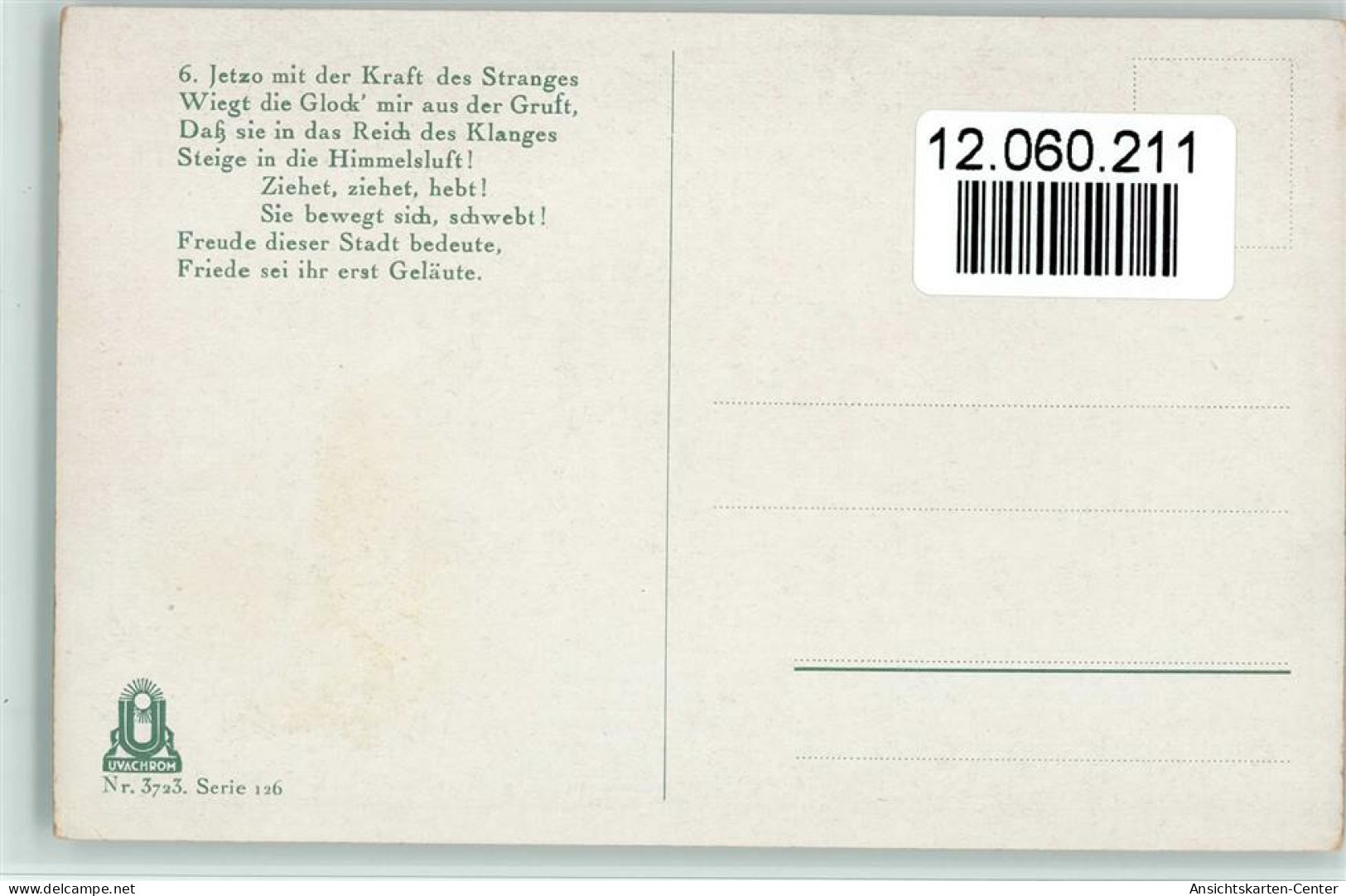 12060211 - Schiller N.6  Das Lied Von Der Glocke Sign - Schriftsteller