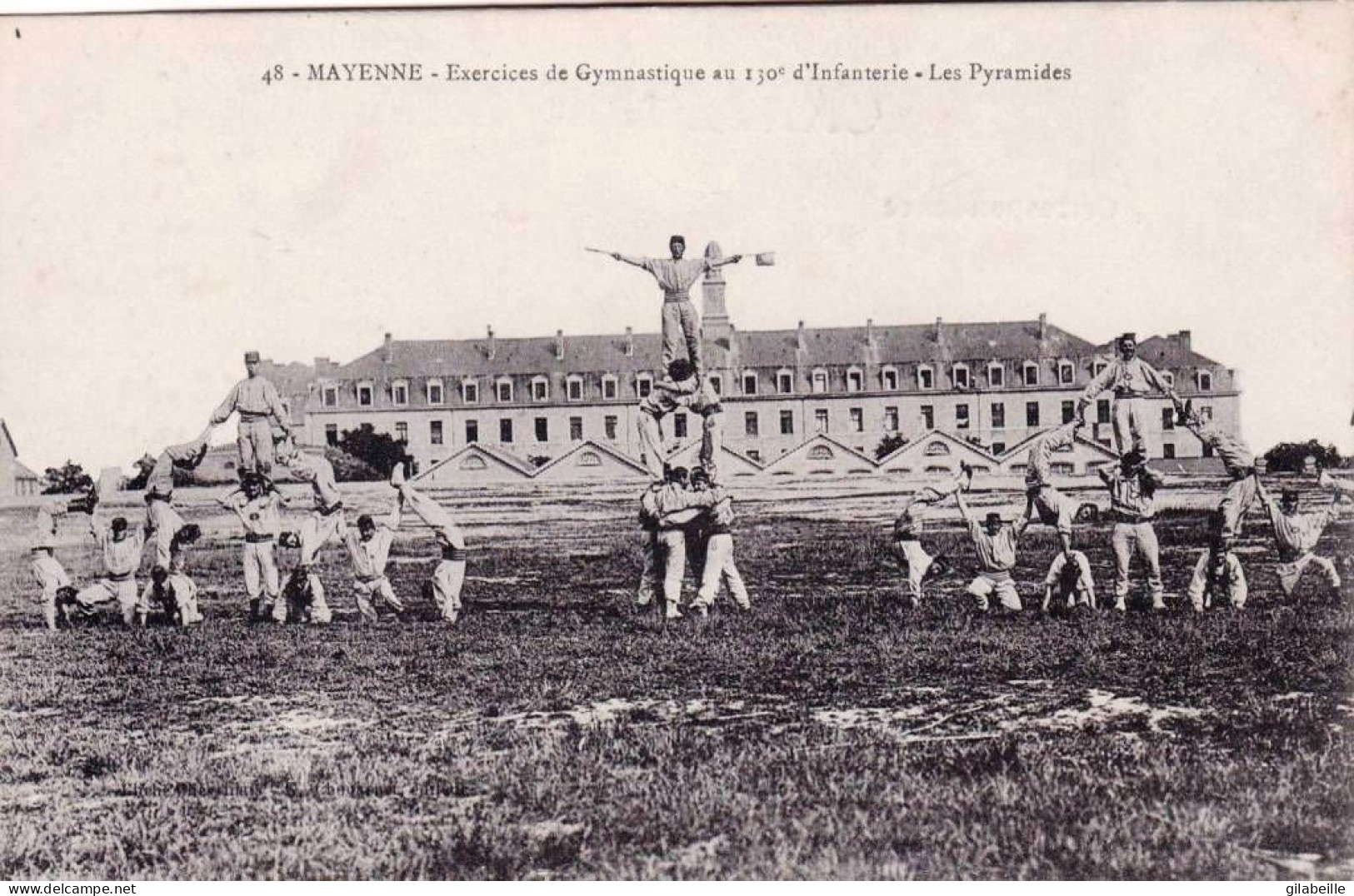 53 - Mayenne - MAYENNE - Exercices De Gymnastique Au 130° D Infanterie - Les Pyramides - Mayenne