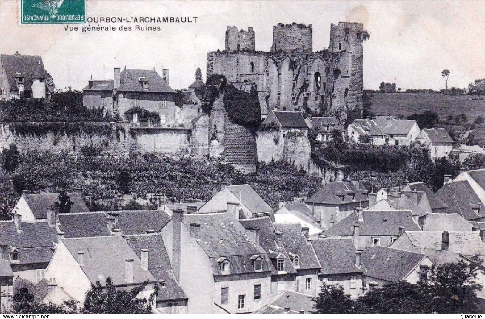 03 - Allier - BOURBON L ARCHAMBAULT - Vue Generale Des Ruines - Bourbon L'Archambault