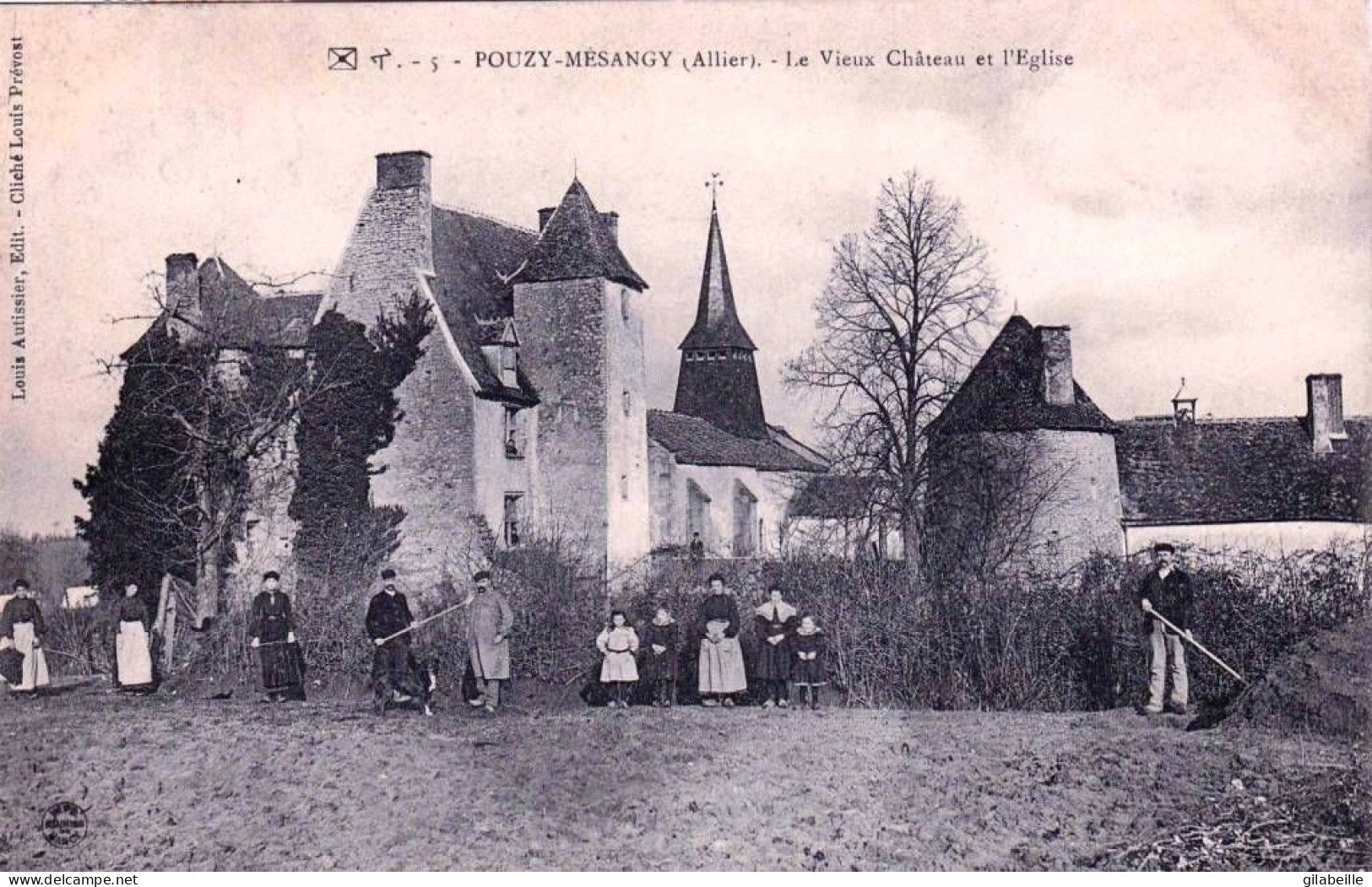 03 - Allier -  POUZY MESANGY - Le Vieux Chateau Et L église - Animée - Other & Unclassified