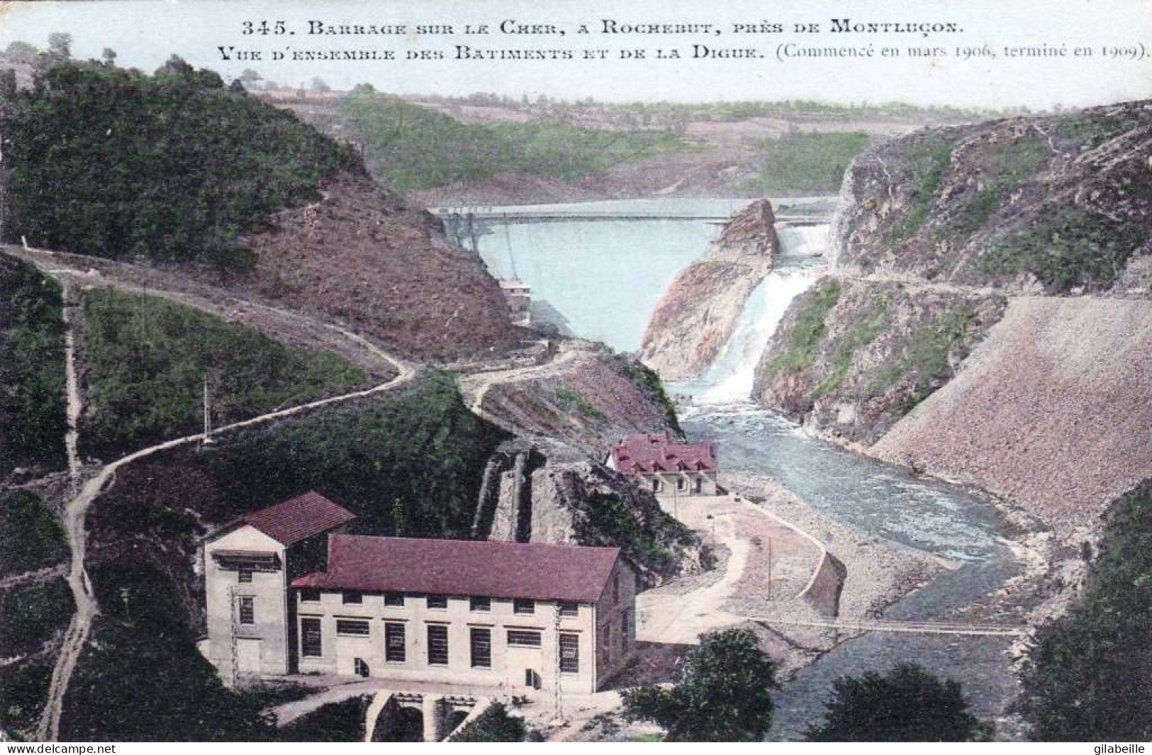 03 - Allier -  Barrage Sur Le Cher A ROCHEBUT Pres De Montlucon - Vue D Ensemble Des Batiments Et De La Digue - Other & Unclassified