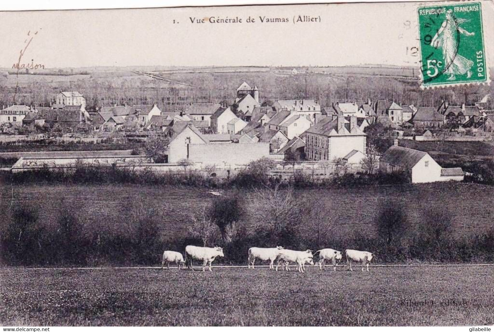 03 - Allier -  VAUMAS - Vue Generale - Vaches Au Paturage - Other & Unclassified