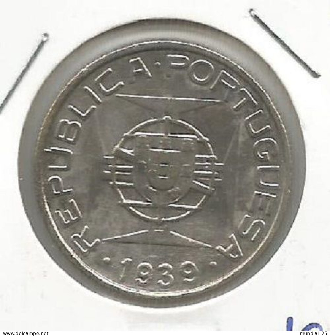 SAO TOME AND PRINCIPE PORTUGAL 5$00 ESCUDOS 1939 SILVER - Sao Tome Et Principe