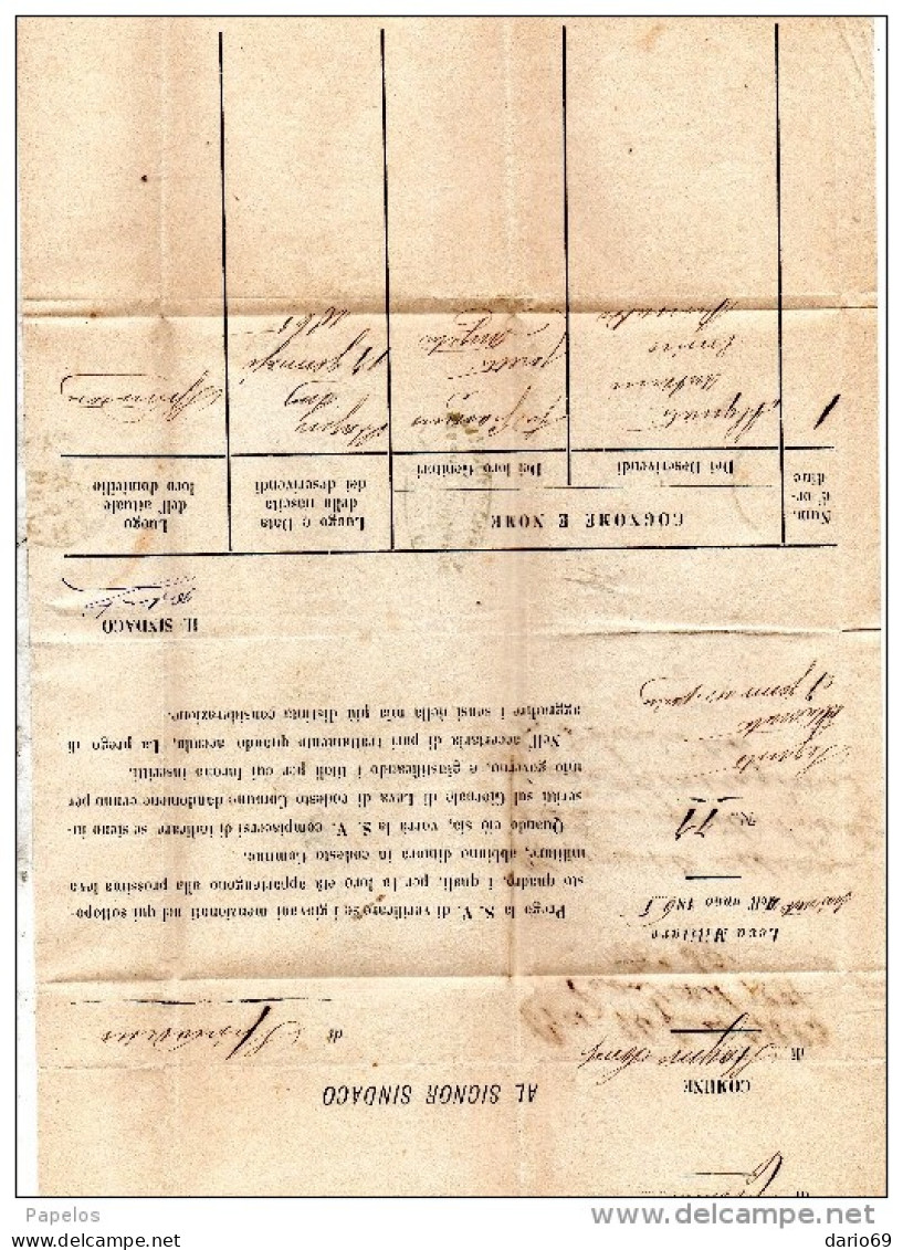 1883 LETTERA CON ANNULLO  IN CORSIVO  PIEVE D'OLMI CREMONA + SOSPIRO - Marcophilia