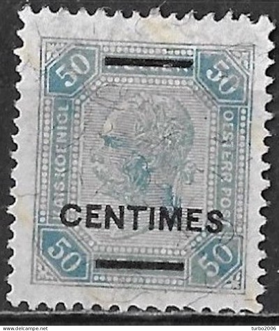 CRETE 1904-05 Austrian Office Stamps Of 1904 With Black Overprint 50 Centimes / 50 H Grey With Shiny Lines Vl. 11 MNG - Creta