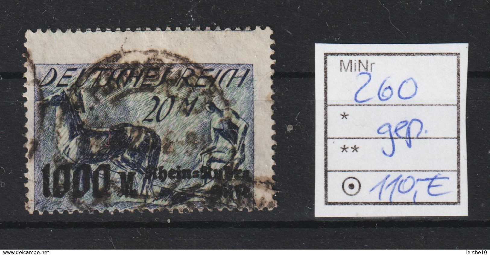 MiNr. 260 Gestempelt, Geprüft  (0421) - Used Stamps
