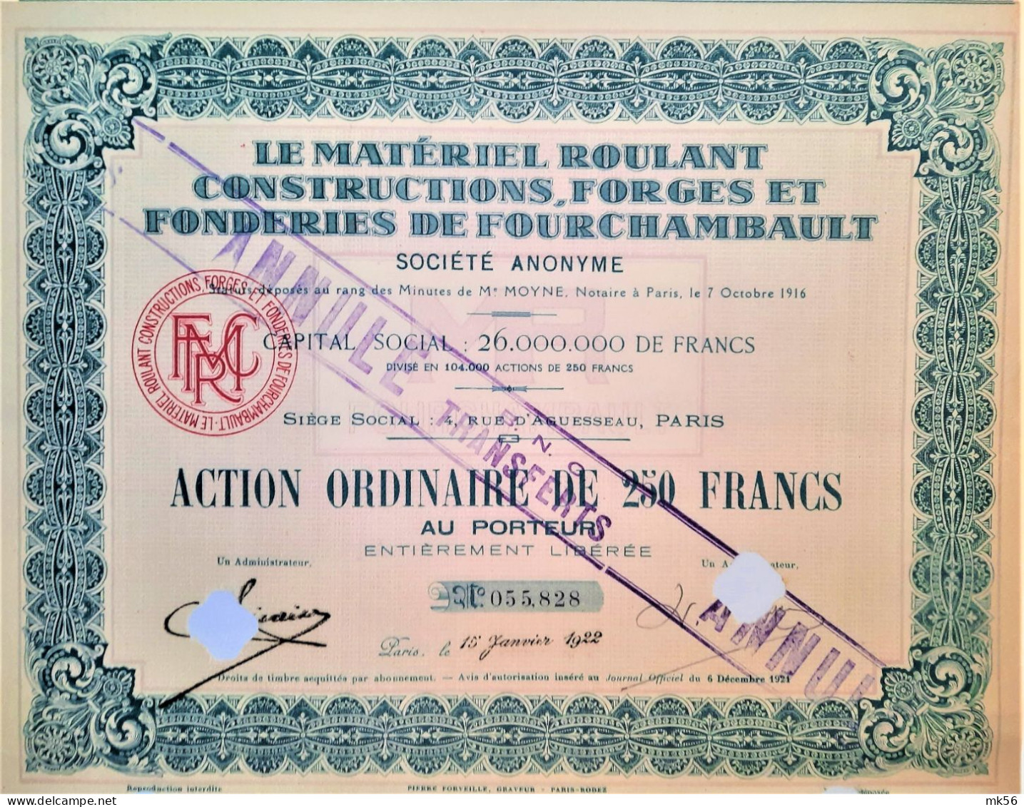 Le Matériel Roulant, Constructions, Forges Et Fonderies De Fourchambault - 1922 - Paris - Railway & Tramway