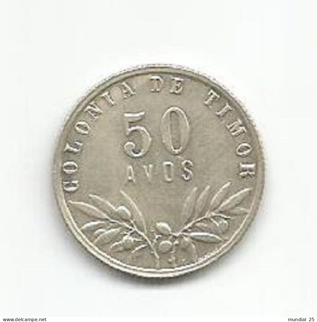 TIMOR PORTUGAL 50 AVOS 1948 SILVER - Timor