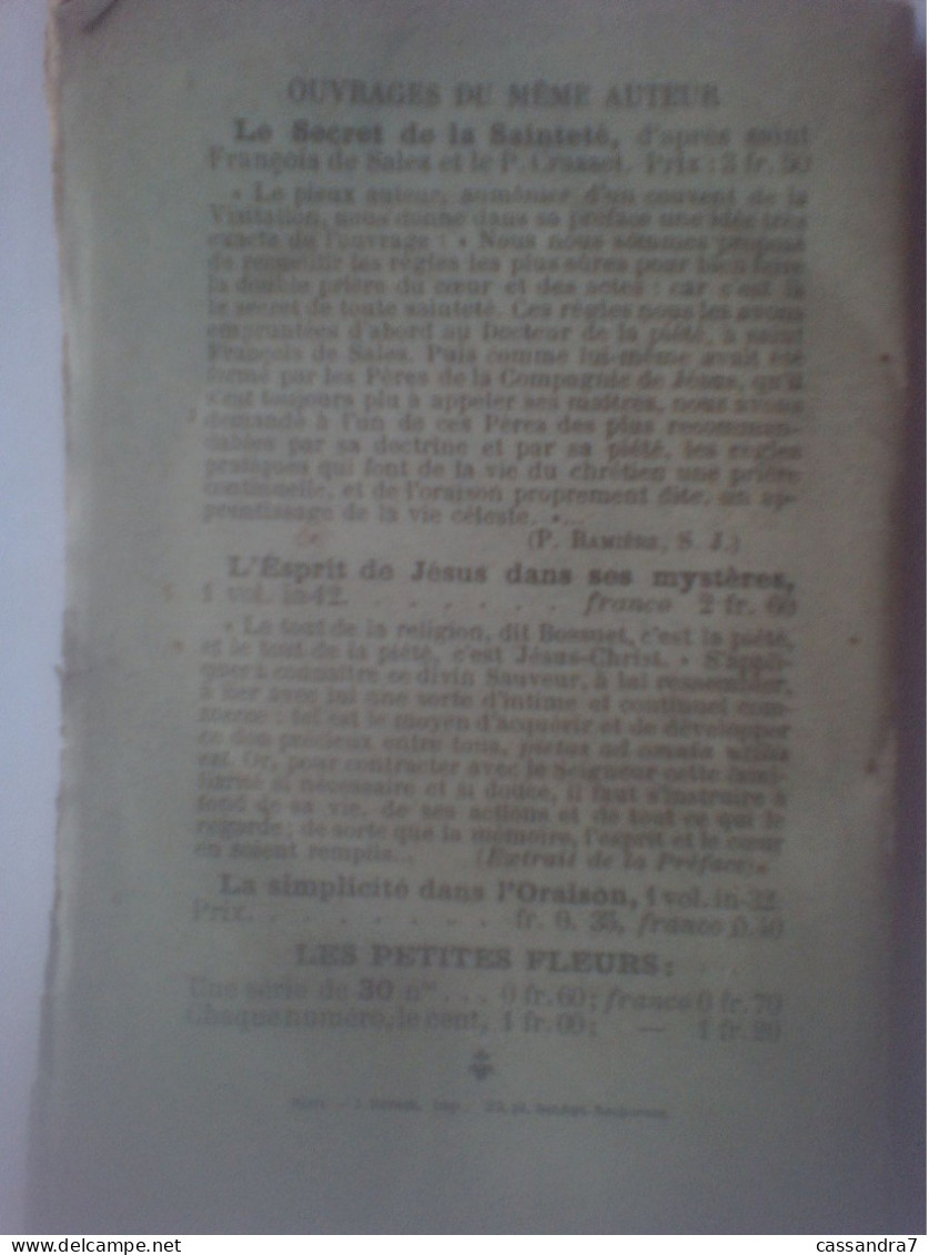 Petites Fleurs Doctrine & Vie Des Saints & Auteurs Approuvés 3e Serie Paris Monastère De La Visitation Jules Vic - Religione