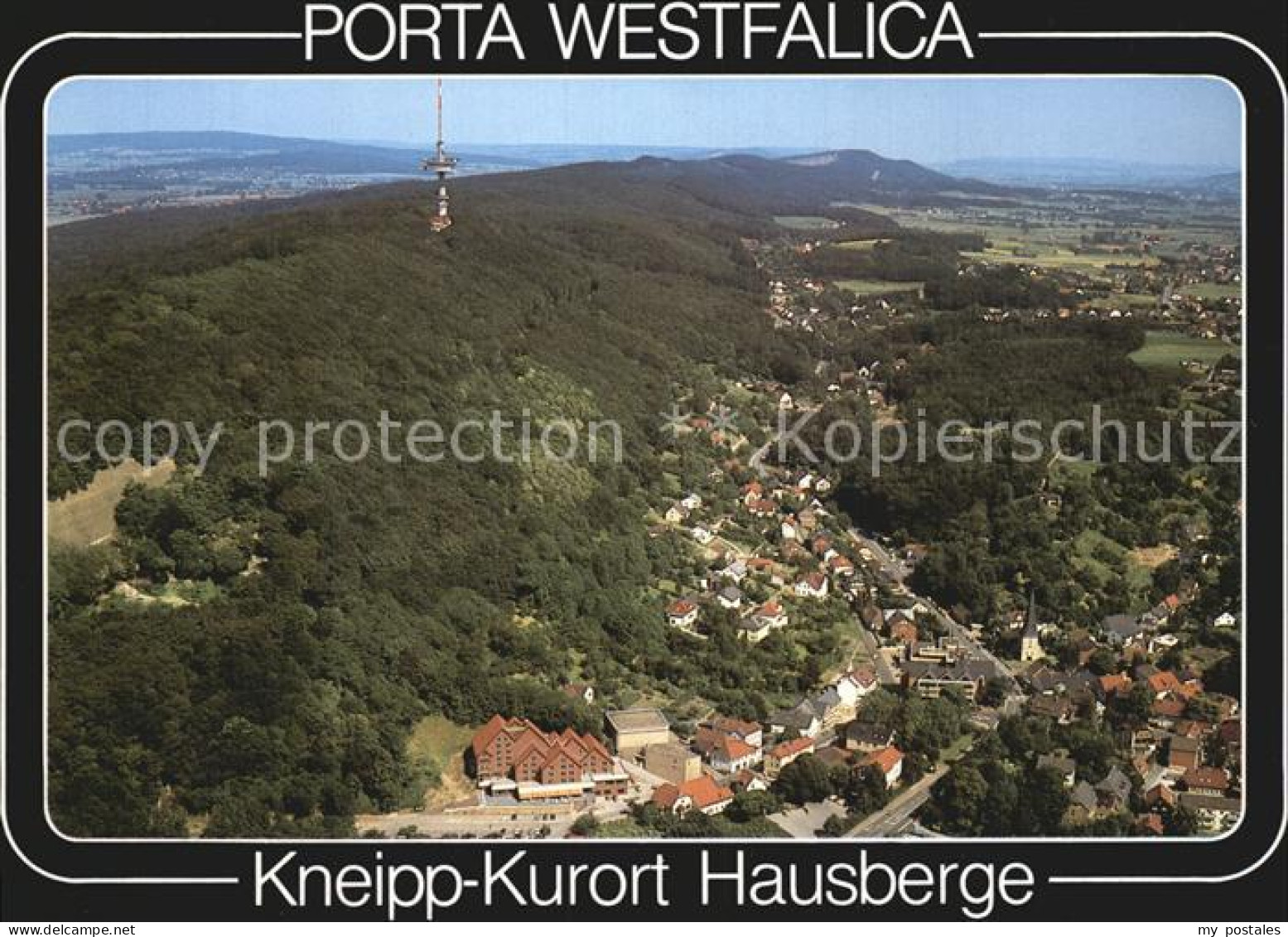 72498170 Porta Westfalica Jakobsberg Fliegeraufnahme Porta Westfalica - Porta Westfalica