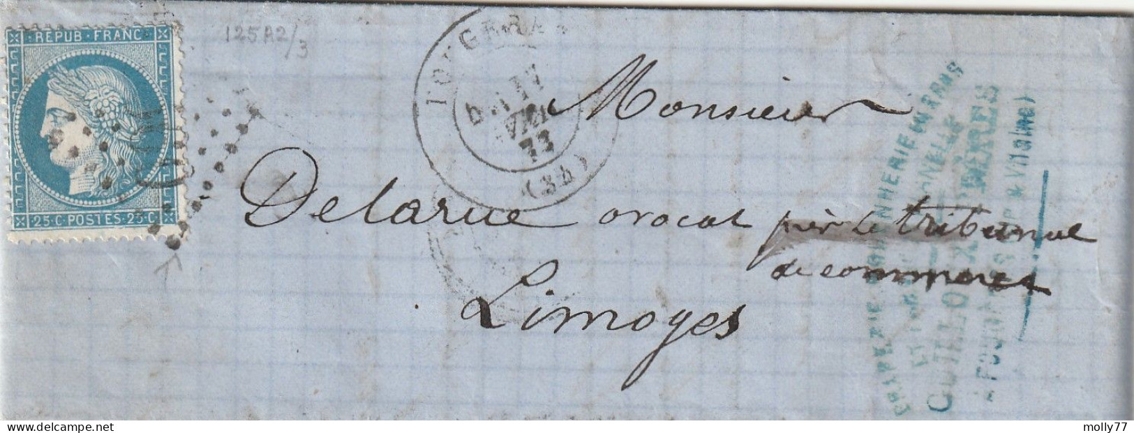 Lettre De Fougères à Limoges LAC - 1849-1876: Classic Period