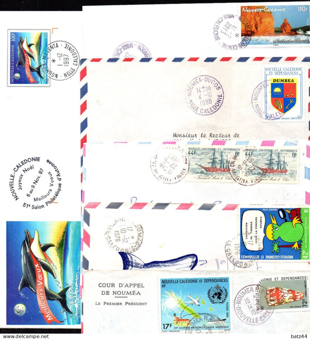 NOUVELLE CALEDONIE  5 Enveloppe Cover Letter Lettre + 1 Pàp Postal Stationary 1976 à 2013 Voir Scan - Other & Unclassified