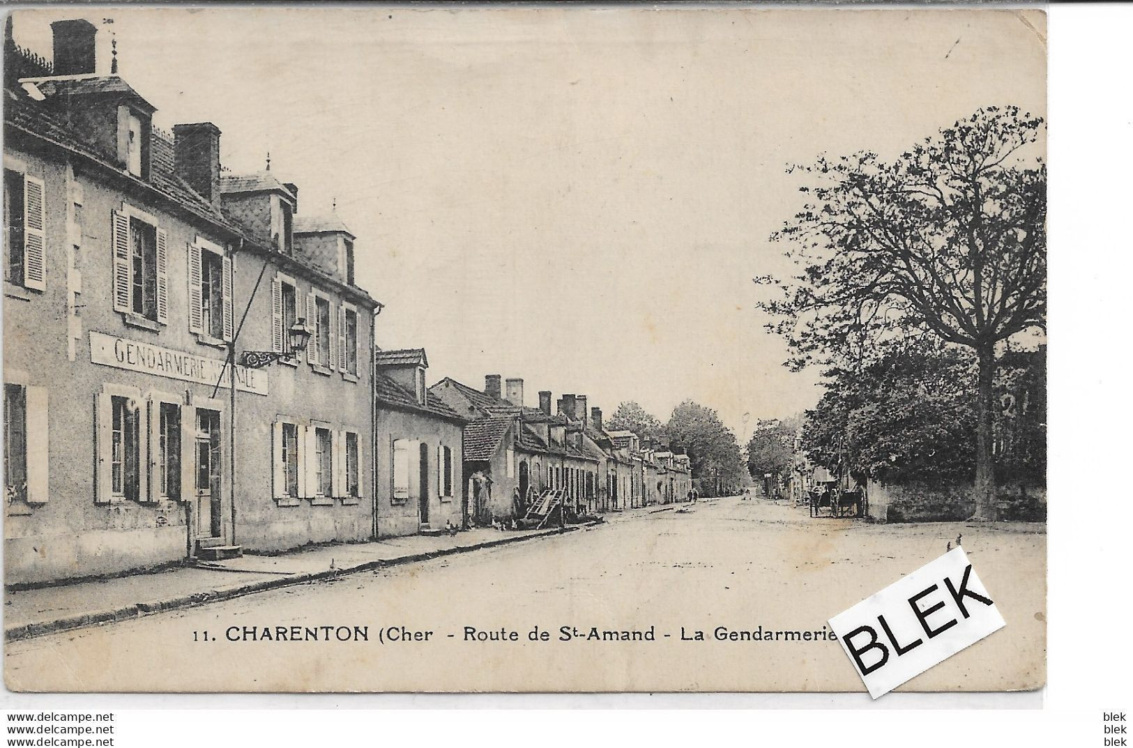 18 . Cher  :  Charenton : Route De Saint Amand .  La Gendarmerie . - Other & Unclassified