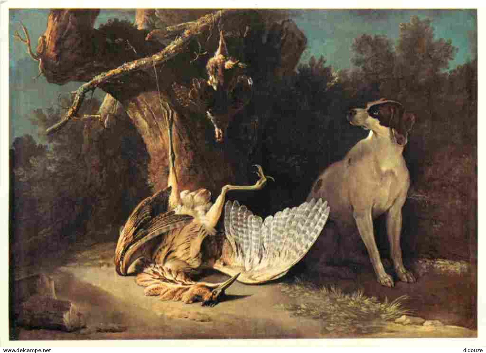 Art - Peinture - Jean Baptiste Oudry - Chien Montant La Garde Auprès D'un Butor Et D'une Perdrix - Musée Du Louvre De Pa - Pittura & Quadri