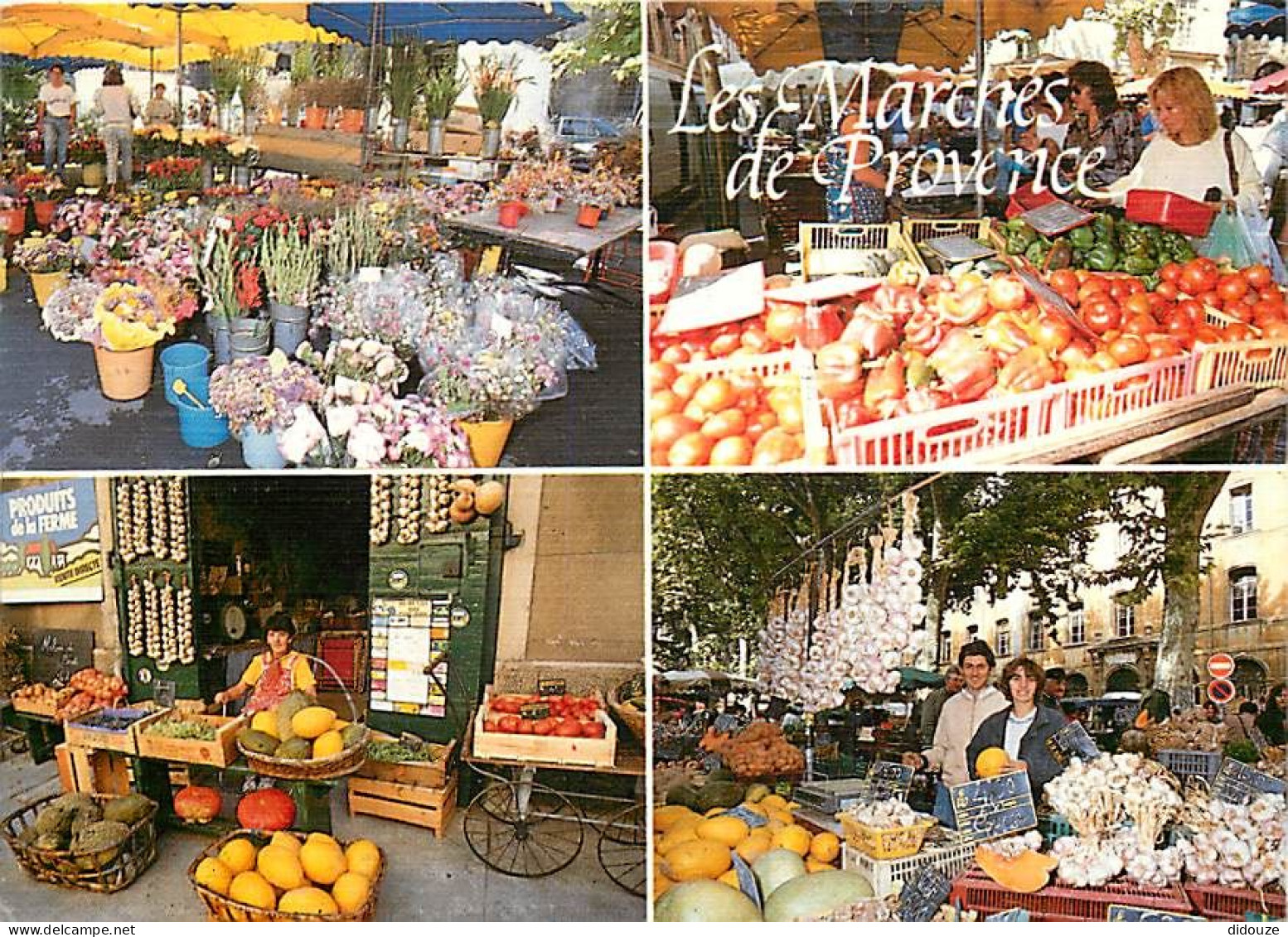 Marchés - Les Marchés Pittoresques De Provence - Multivues - Fruits Et Légumes - CPM - Flamme Postale De Sainte Maxime - - Mercati