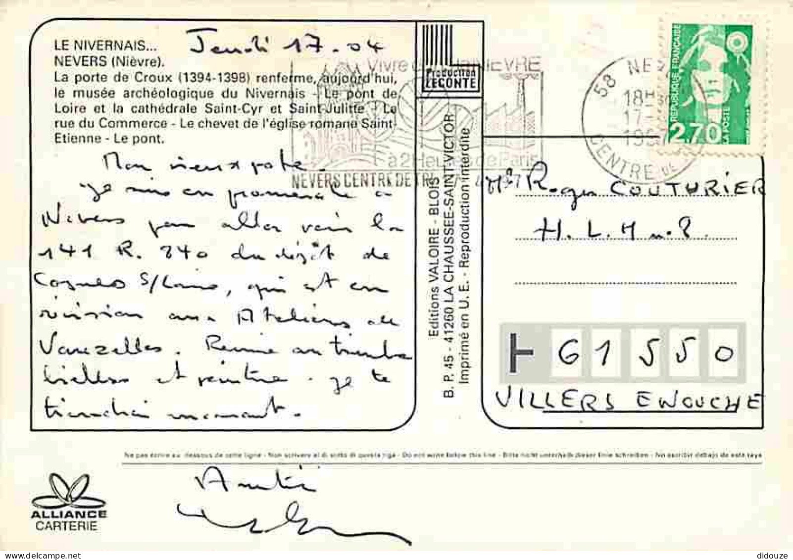 58 - Nevers - Multivues - Blasons - CPM - Voir Scans Recto-Verso - Nevers