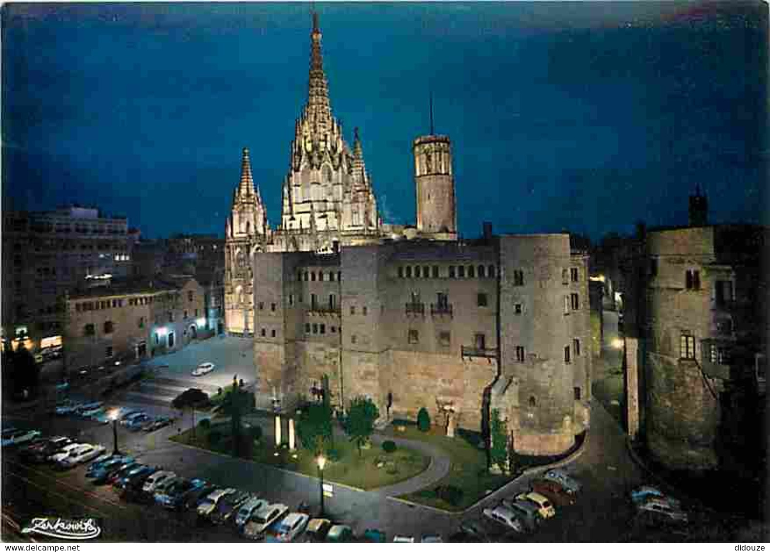 Espagne - Barcelona - Catedral Y Murallas Romanas - Vista Nocturna - CPM - Voir Scans Recto-Verso - Barcelona