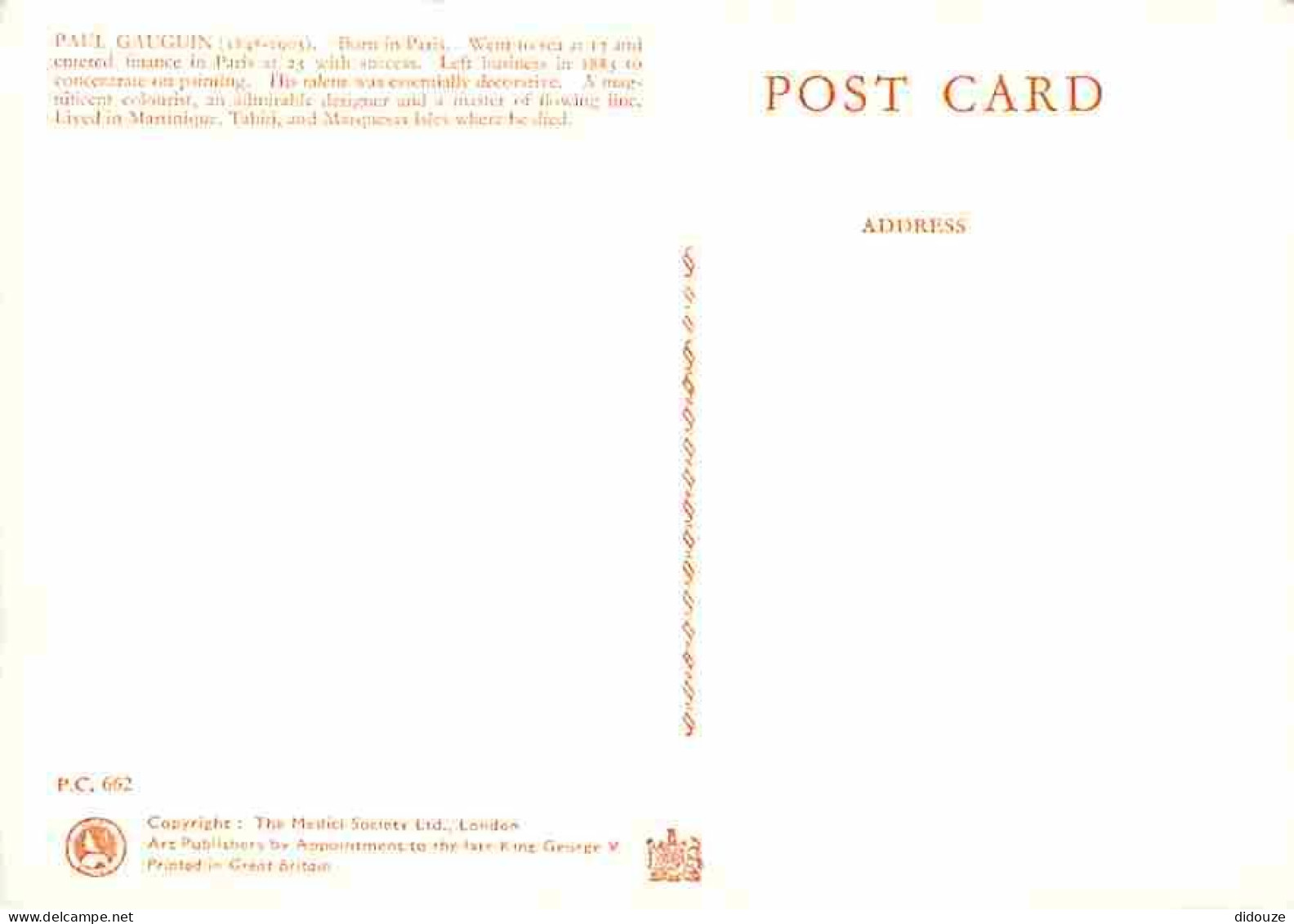 Art - Peinture - Paul Gauguin - La Orana Maria - Carte Neuve - CPM - Voir Scans Recto-Verso - Pittura & Quadri