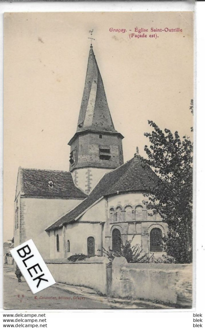 18 . Cher  :  Gracay :  L  ' église  Saint Outrille . - Graçay