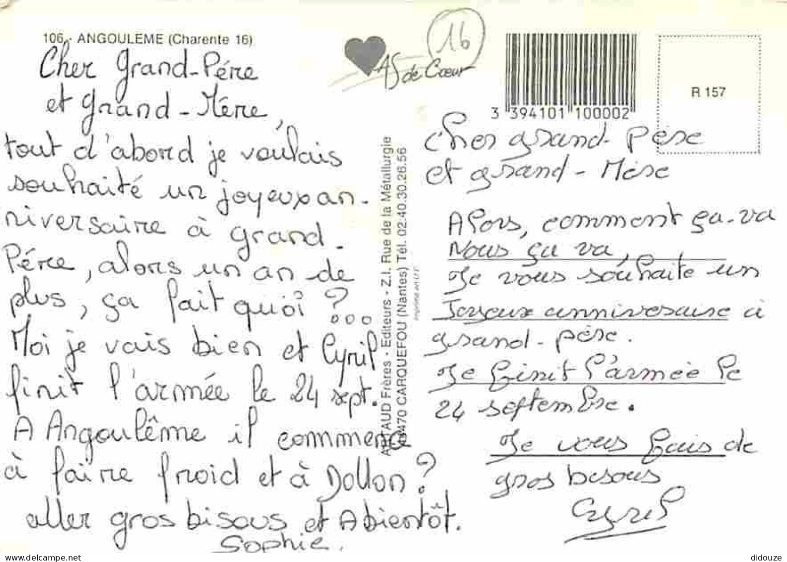 16 - Angouleme - Bateaux - Fleurs - CPM - Voir Scans Recto-Verso - Angouleme